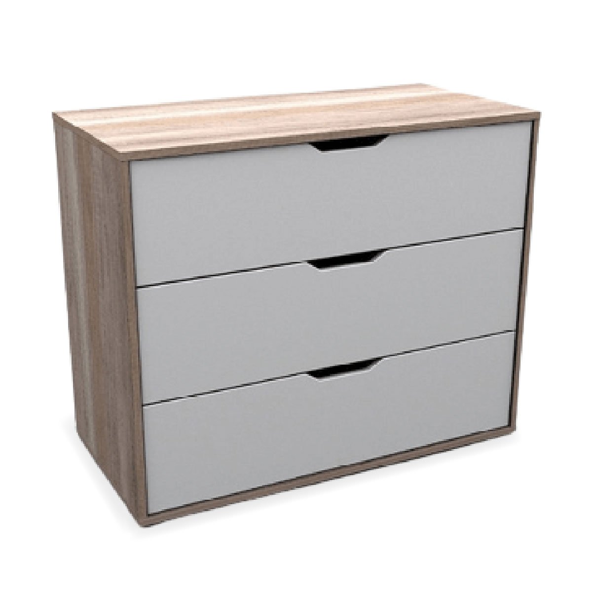 COMODA 3 CAJONES BARRIQUE