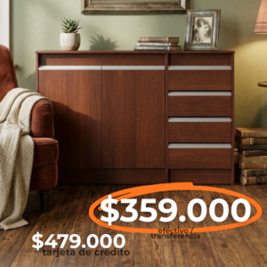 BAHIUT 136CM TV LED 4 CAJONES 2 PUERTAS COD. 7000