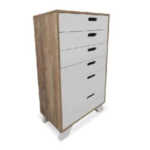 CHIFFONIER 6 CAJONES NORDIC BLANCO