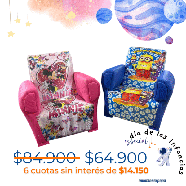 SILLÓN INFANTIL - PERSONAJES VARIOS