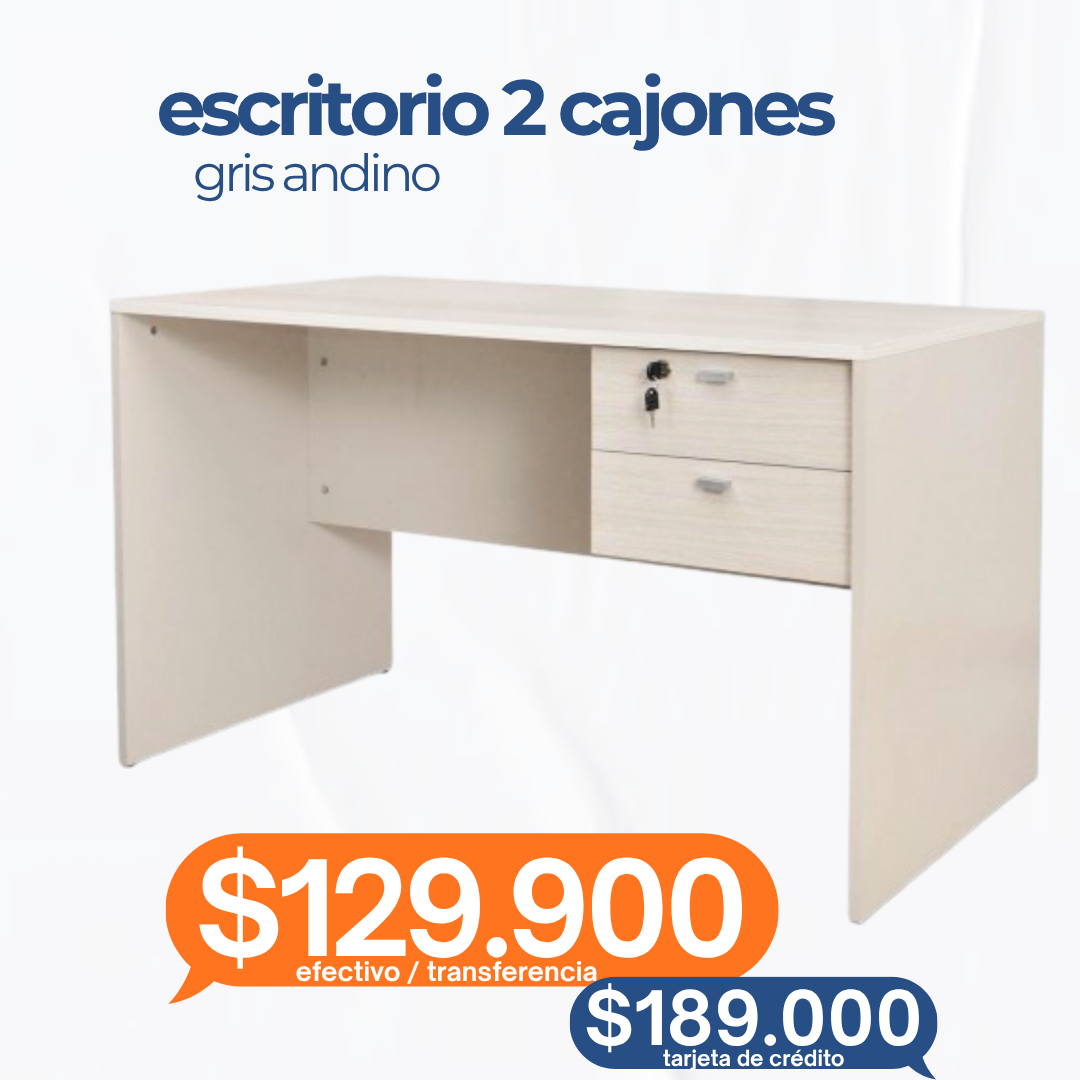 ESCRITORIO CON 2 CAJONES COD. 501