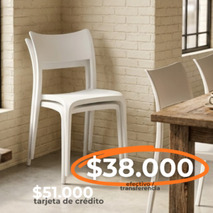 SILLA COMEDOR PLASTICO APILABLE VERONA