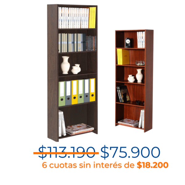 BIBLIOTECA ALTA 5 ESTANTES ECO COD. 9013
