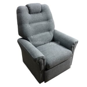 SILLON POLTRONA FRIDA TELA RÚSTICA ALPHA GRIS CLARO JASPER