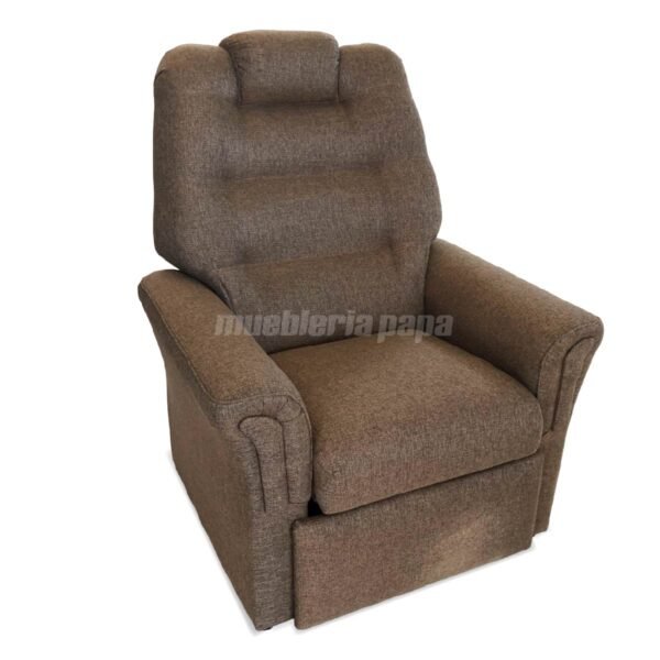 SILLON POLTRONA FRIDA TELA RÚSTICA ALPHA MARRÓN CASTAÑO