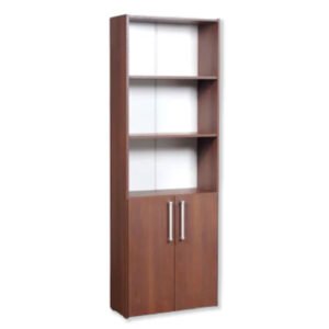 BIBLIOTECA ALTA 5 ESTANTES 2 PTAS MESINA COLOR NOGAL