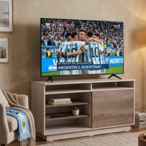 MESA TV 130CM MESINA PINO BLANCO / NEBRASKA GRIS