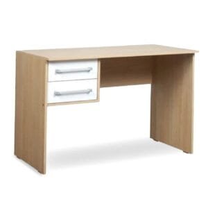 ESCRITORIO 110CM 2 CAJONES MESINA COLOR HICKORY / BLANCO