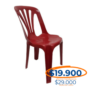 SILLA PLASTICO NIKOLAS APILABLE ROJO