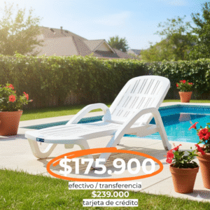 REPOSERA PLASTICA MIAMI BLANCA