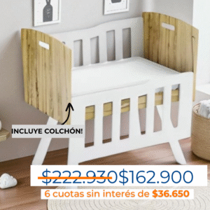 CUNA COLECHO CON BARANDA DESLIZABLE NORDIC N80