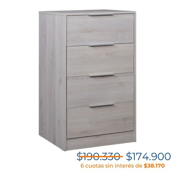 CHIFONIER MURANO 59X101X43CM PINO BLANCO
