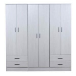 PLACARD TANA PLUS 169X182X47CM 6 PUERTAS 4 CAJONES NEVADA