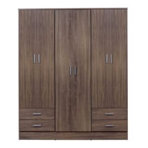 PLACARD TANA ECO 169X182X47CM 6 PUERTAS 4 CAJONES MOCCHA