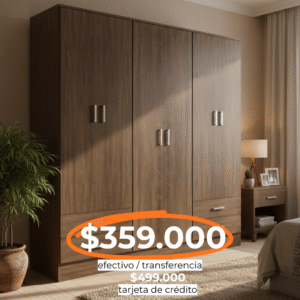 PLACARD TANA ECO 169X182X47CM 6 PUERTAS 4 CAJONES MOCCHA