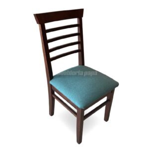 SILLA  EMILIA PINO 1413 CEDRO RUSTICA MAFIA AZUL