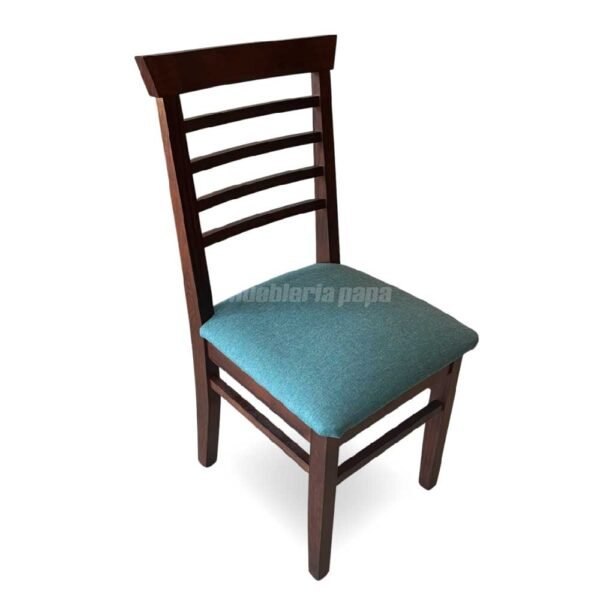 SILLA  EMILIA PINO 1413 CEDRO RUSTICA MAFIA AZUL
