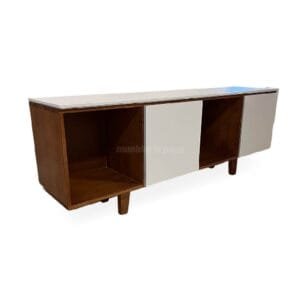 RACK MULTIUSO NORDIA 1.60 MTS 5050 MIEL OSCURO/BLANCO