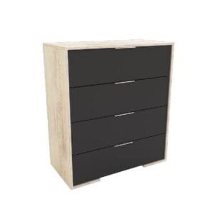 COMODA 4 CAJONES 90CMX80CMX40CM DLD02PSGS PINO / GRIS