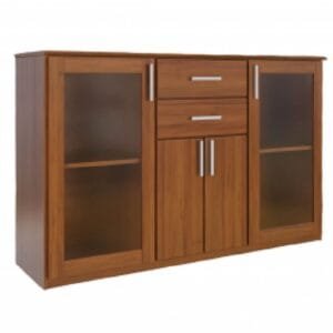 BAHIUT PINO 3 CORPUS 2 PTAS VIDRIO 2 CAJONES 330 CASTAÑO