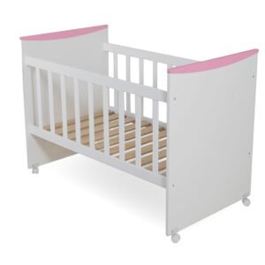CUNA SIMPLE EKO310 C/ RUEDAS - ROSA