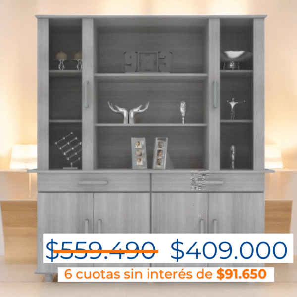 MODULAR 160CM 6 PUERTAS 2 CAJONES JACARANDA 203