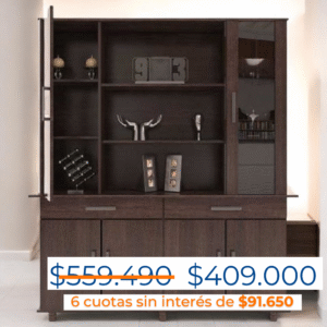 MODULAR 160CM 6 PUERTAS 2 CAJONES WENGUE 203