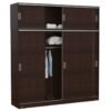 PLACARD + BAULERA KABUL 220X242CM 3 PUERTAS CORREDIZAS TABACO