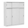 PLACARD + BAULERA KABUL 220X242CM 3 PUERTAS CORREDIZAS BLANCO