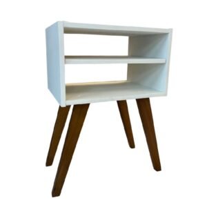 MESA LUZ ESCANDINAVA SIN CAJON PINO 128 CASTAÑO - BLANCO