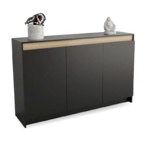 BAHIUT 135CM 3 PUERTAS 2 ESTANTES 1156 OLMO / NEGRO