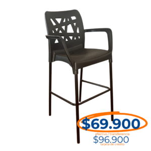 BANQUETA FRANCA C/ APOYA BRAZOS NEGRO CÓD. 1350