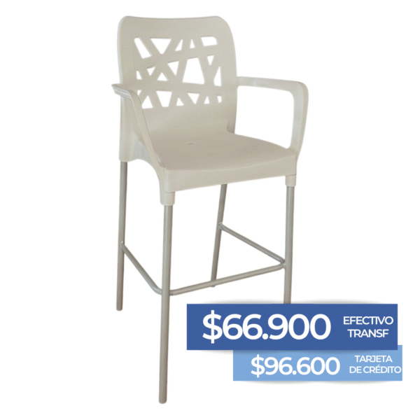 BANQUETA FRANCA C/ APOYA BRAZOS BLANCO CÓD. 1350