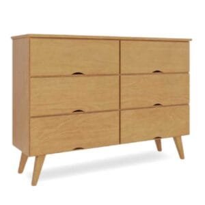 COMODA ESCANDINAVA 6 CAJONES PINO 127 MIEL