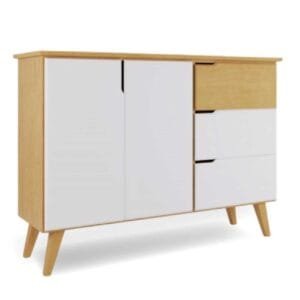 BAHIUT MEDITERRANEO 140X100 MTS 3 CAJONES 2 PUERTAS 143 MIEL  COMB. BLANCO