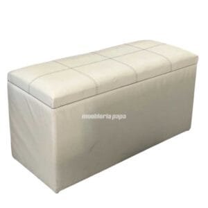 BAUL ECO.CON COSTURAS 1.00 MTS TAP. CUERINA BEIGE