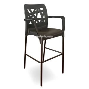 BANQUETA FRANCA C/ APOYA BRAZOS NEGRO CÓD. 1350