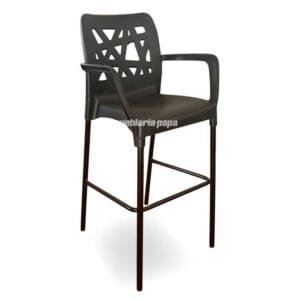 BANQUETA FRANCA C/ APOYA BRAZOS NEGRO CÓD. 1350