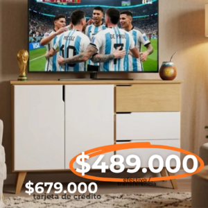 BAHIUT MEDITERRANEO 140X100 MTS 3 CAJONES 2 PUERTAS 143 MIEL  COMB. BLANCO