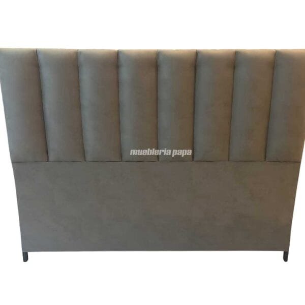RESPALDO BASTONADO QUEEN (180cm) TAP. PREMIUM CUERO TEX GRIS