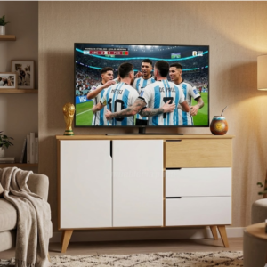 BAHIUT MEDITERRANEO 140X100 MTS 3 CAJONES 2 PUERTAS 143 MIEL COMB. BLANCO