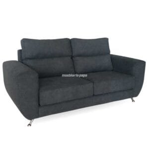 SILLÓN DOS CUERPOS ROSSOLINI PANA SHOT NICKEL