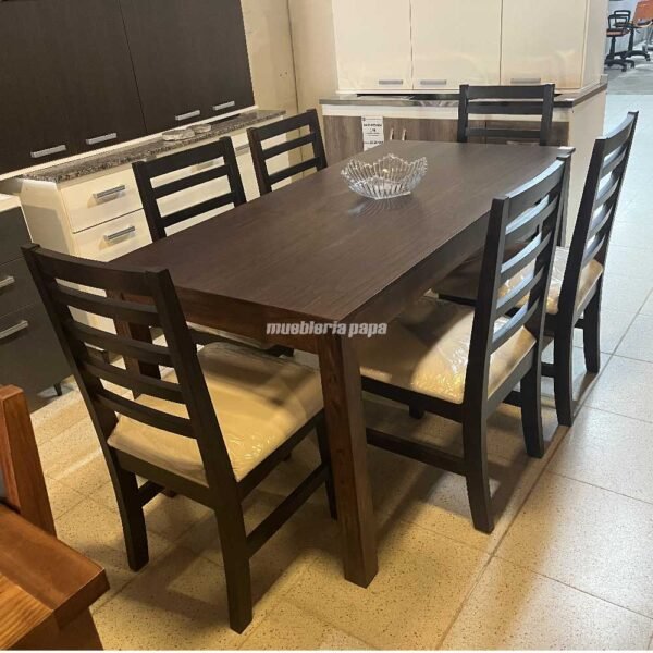 JUEGO DE COMEDOR OLIVIA CEDRO