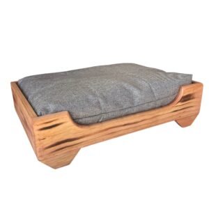 CUCHA | CAMA DE PERRO DE MADERA + ALMOHADÓN