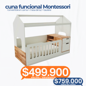 CUNA FUNCIONAL MONTESSORI SIN CARRO NORDIC  N110 BLANCO