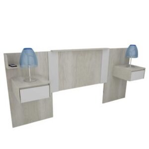 RESPALDO CON 2 MESAS FLOTANTES 150-200 HELSINKI BLANCO 3006