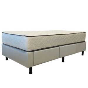 SOMMIER 1 ½ CON CAJONES + COLCHÓN PLATA (100cm)