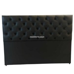 RESPALDO CAPITONE QUEEN (180cm) TAP. CUERINA NEGRO