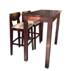 COMBO DESAYUNADOR PINO MACIZO CAOBA