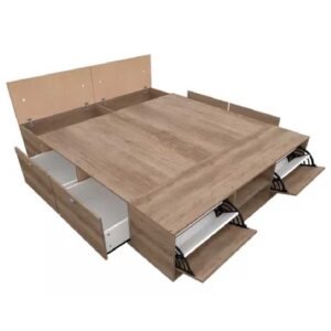 BOX PRETORIA 160X200CM 4 CAJONES + ZAPATERO NEBRASKA GRIS